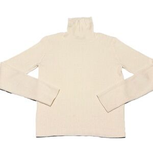 Brandy Melville Ribbed Turtleneck Sweater Cream